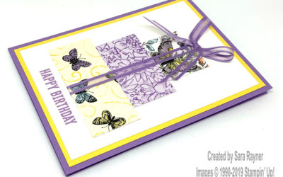 Botanical Butterfly birthday gift stack card