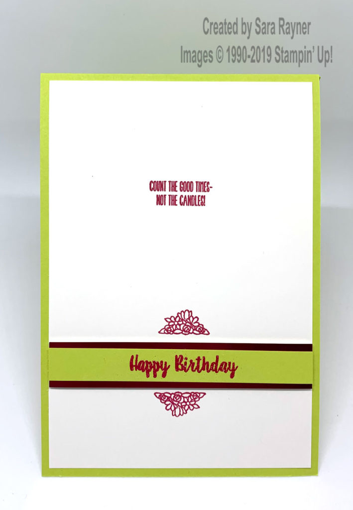 Insert using Piece of Cake stamp set