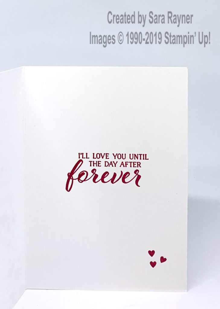 #simplestamping valentine card insert using Forever Lovely