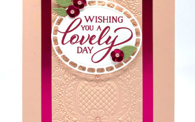 Wonderful Floral Lace birthday card