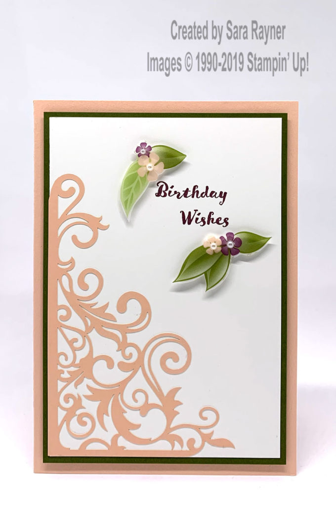 Birthday card using Beautifully Detailed Specialty Paper, Floral Romance DSP and Itty Bitty Birthdays