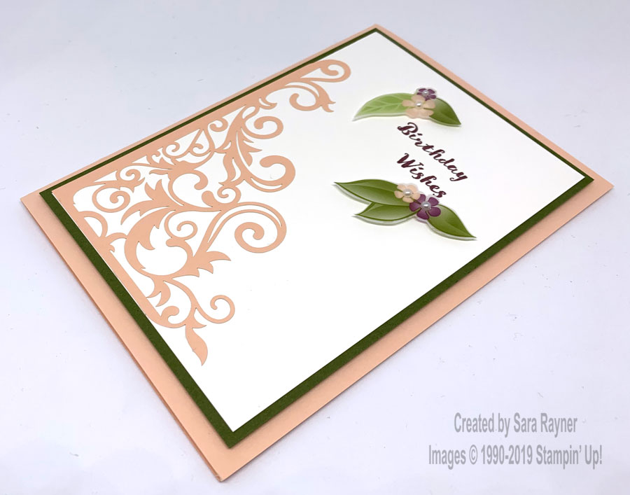Birthday card using Beautifully Detailed Specialty Paper, Floral Romance DSP and Itty Bitty Birthdays