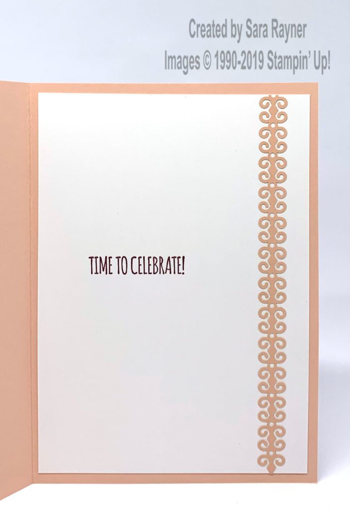 Insert using Beautifully Detailed Specialty Paper and Itty Bitty Birthdays