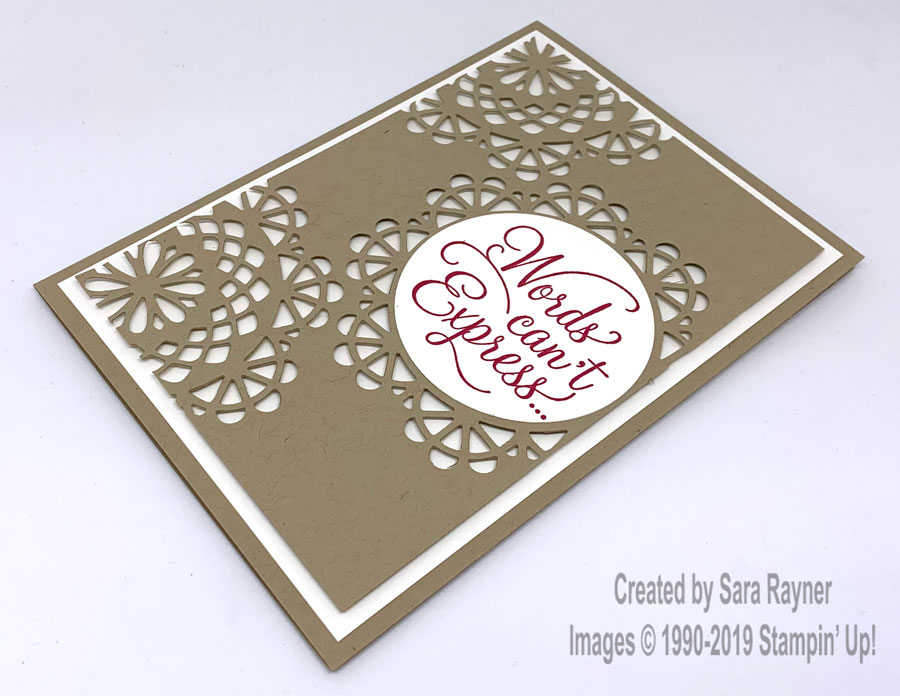 Dear Doily die cut card - Sara's crafting and stamping studio