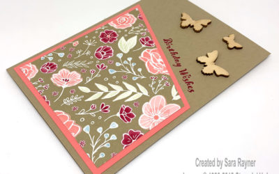 Feminine Butterfly Elements birthday card