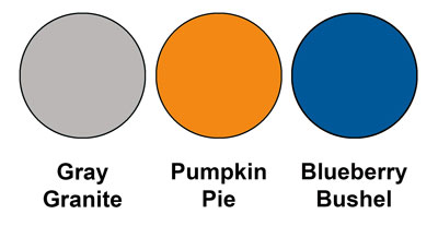 Colour combination mixing Gray Granite, Pumpkin Pie and Blueberry Bushel, all from Stampin' Up!