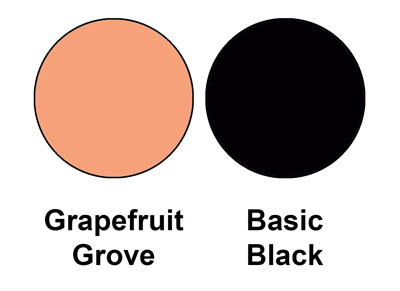 Monochromatic colour combo of Grapefruit Grove and Basic Black, both from Stampin' Up!