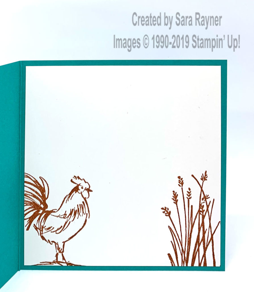 Insert using Home to Roost (Sale-a-bration freebie) stamps.