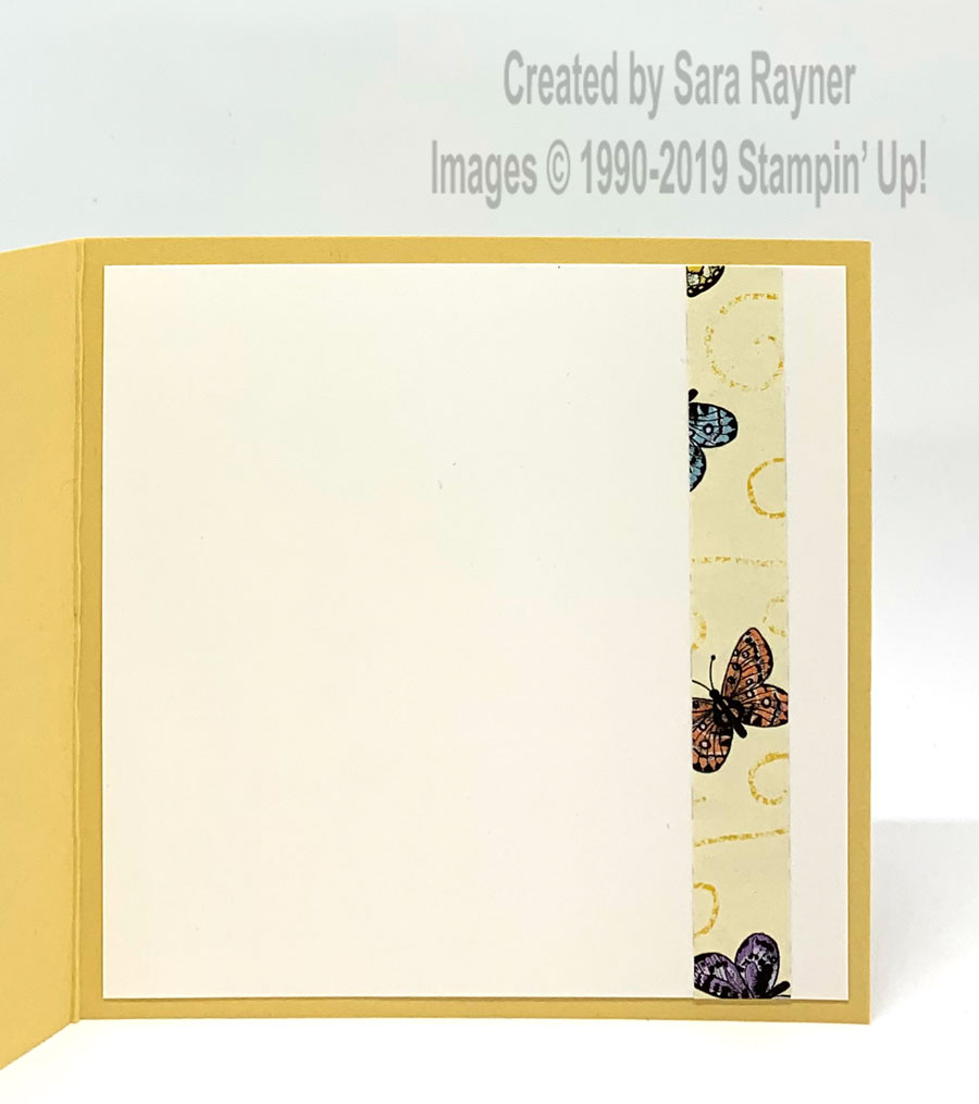 Insert decorated with a strip of  Botanical Butterfly DSP (Sale-a-bration freebie)