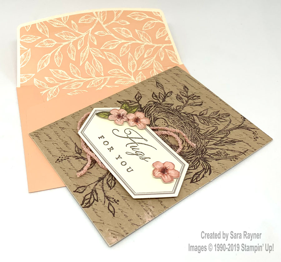Card sample from Hugs from Shelli Paper Pumpkin kit.