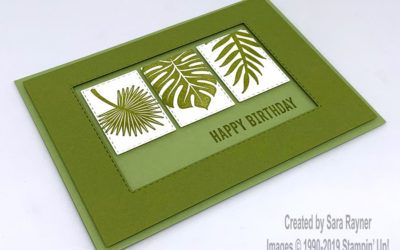 Tropical leaves card