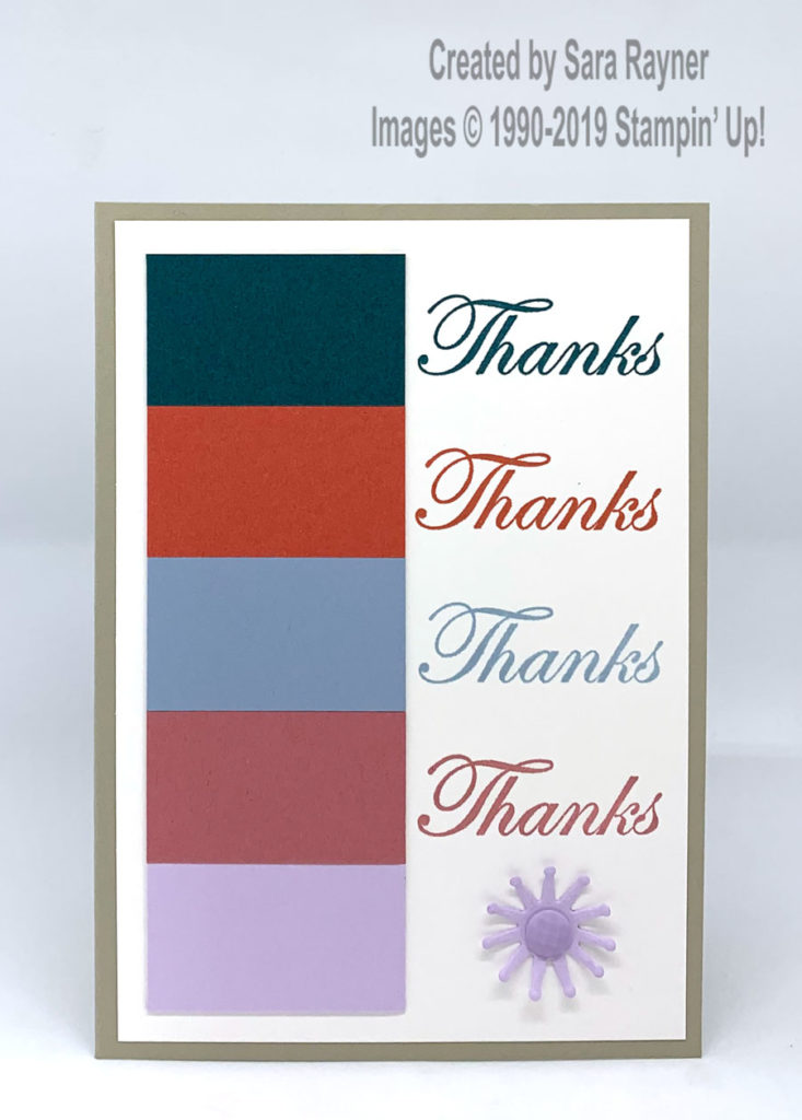 2019-2021 In Color sampler thank you card.