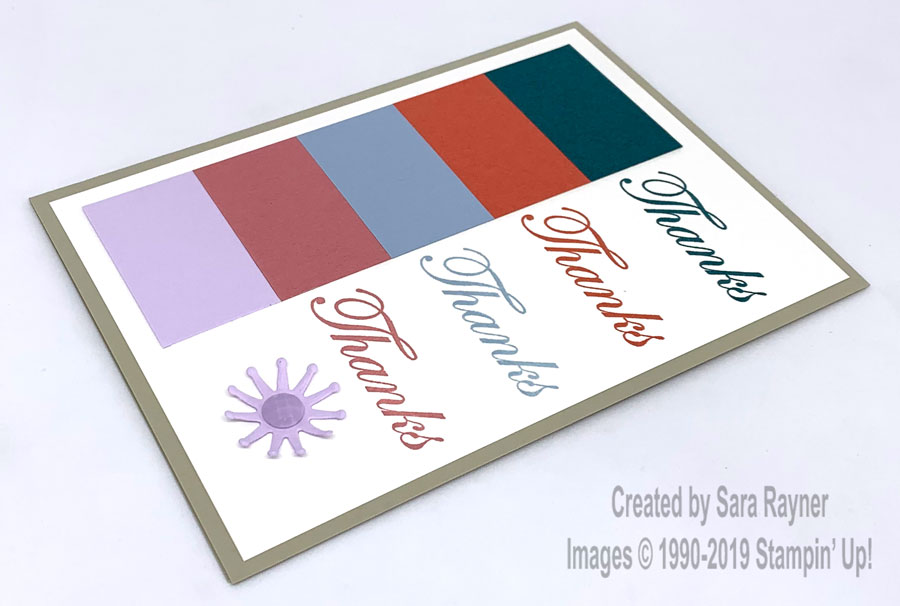 2019-2021 In Color sampler thank you card.