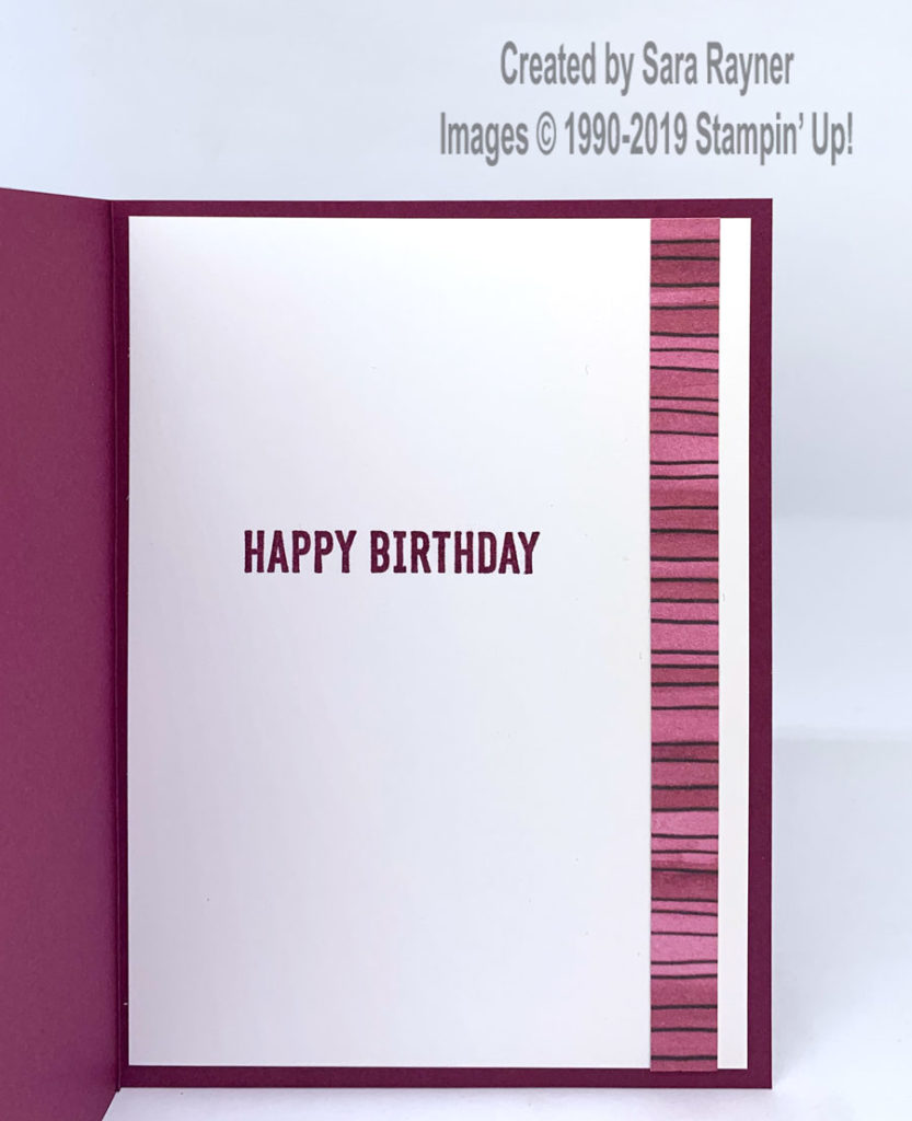 Insert using sentiment from Itty Bitty Birthdays and Share What You Love Specialty DSP strip.