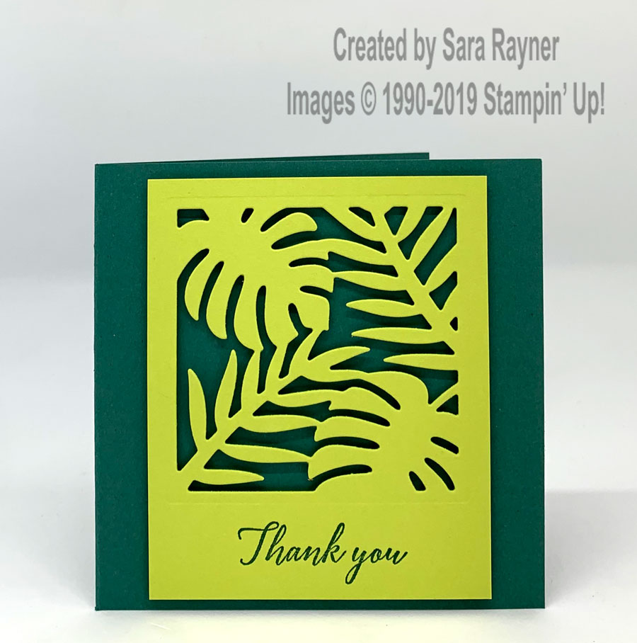 Tranquil Tropical Thanks card.