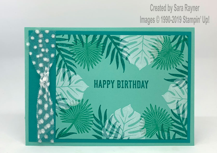 Bermuda Bay Tropical Chic stamped card.