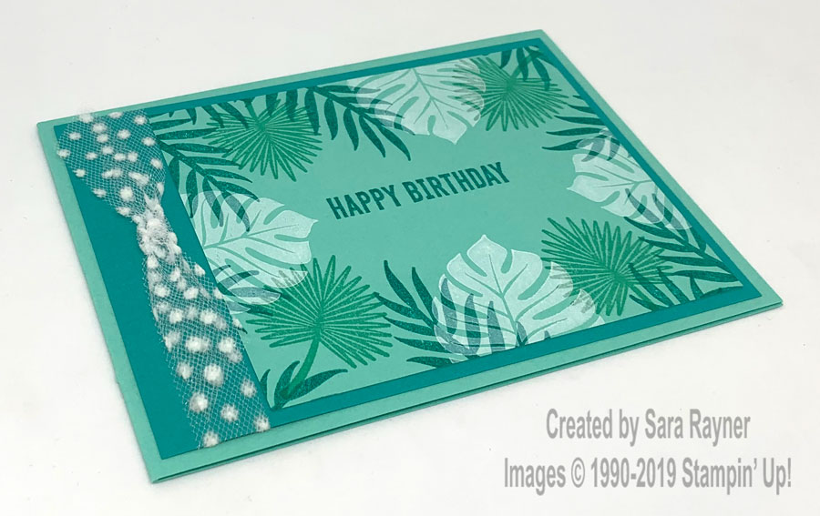 Bermuda Bay Tropical Chic stamped card.