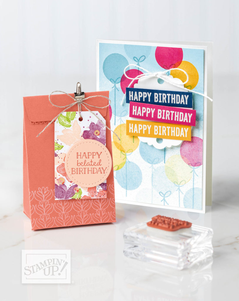 Birthday card from the Stampin' Up! annual catalogue that was CASEd.