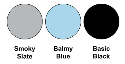 Colour combo mixing Smoky Slate, Balmy Blue and Basic Black, all from Stampin' Up!