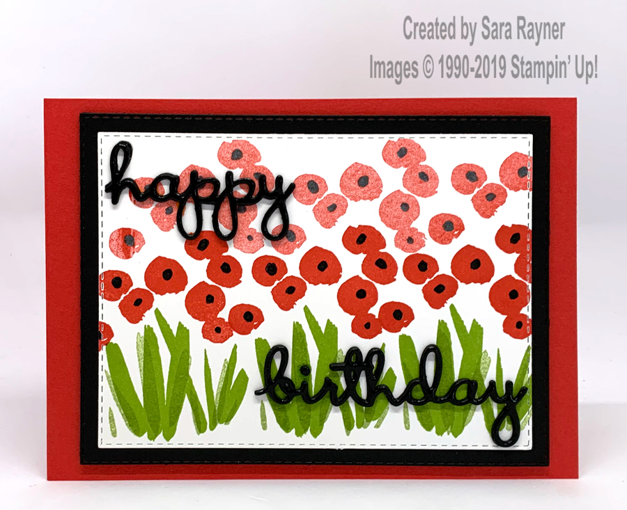 Abstract Impressions poppies card