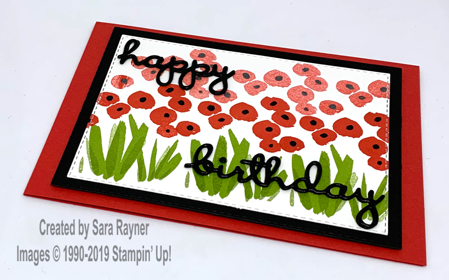 Abstract Impressions poppies card