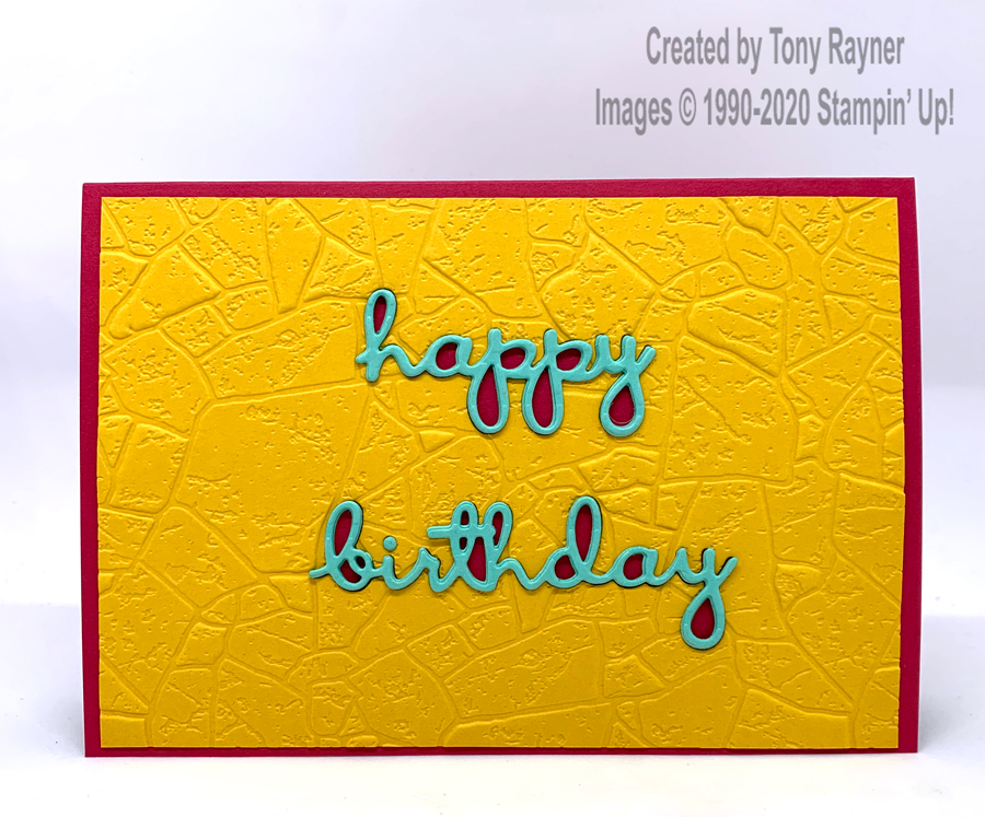 Stone birthday card by a guest crafter