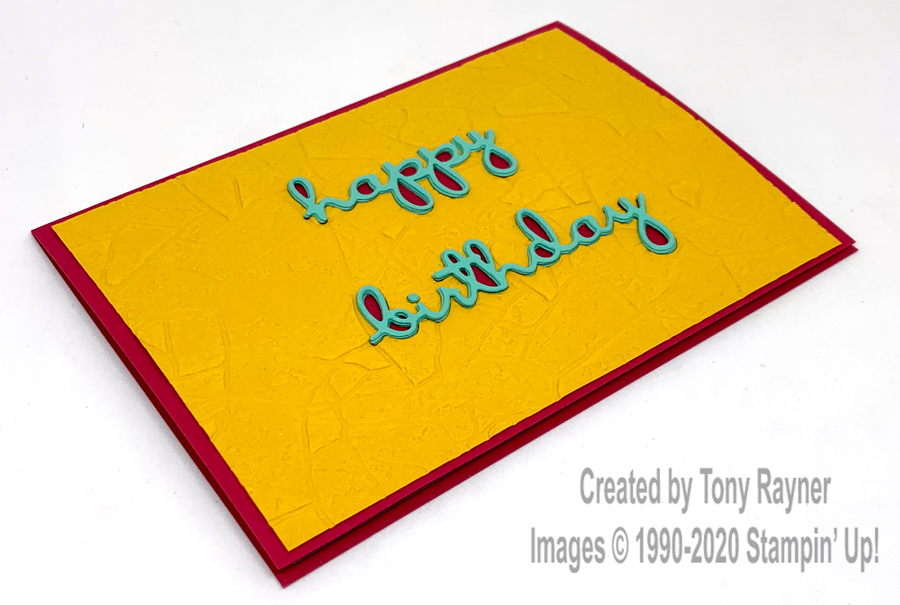 Stone birthday card by a guest crafter