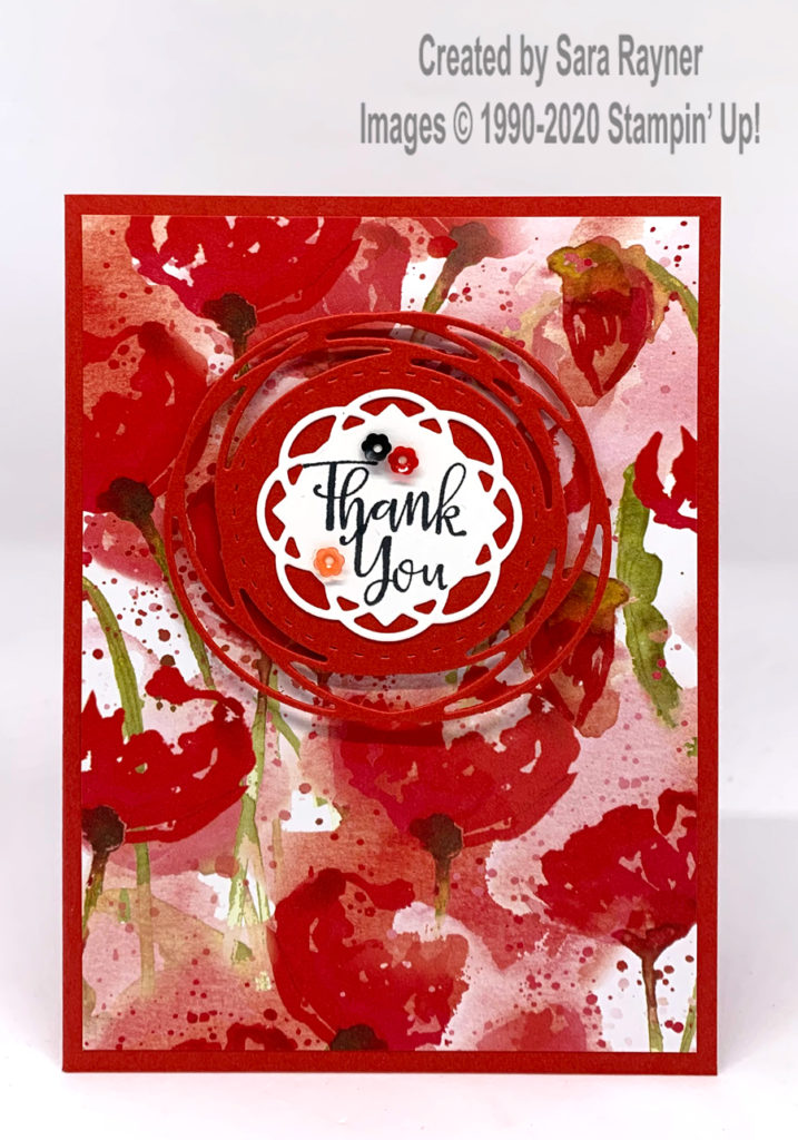 Painted Poppies Label card