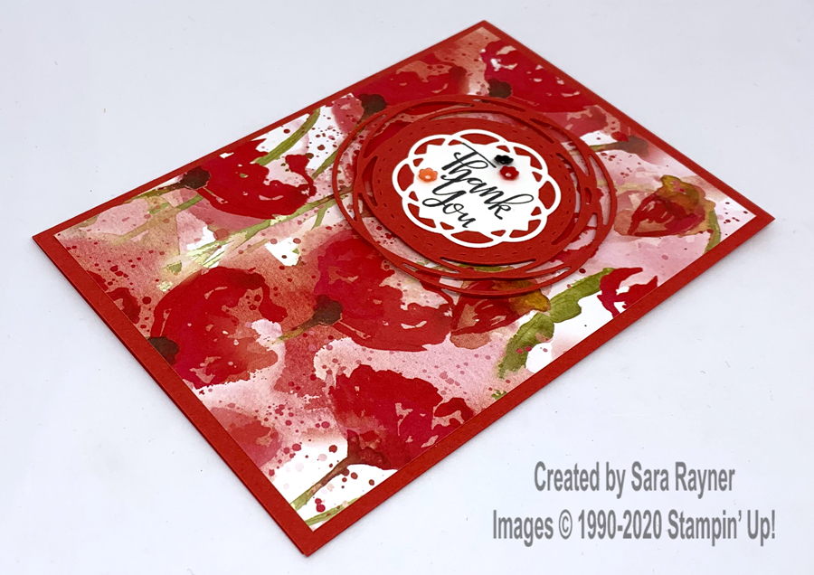 Painted Poppies Label card