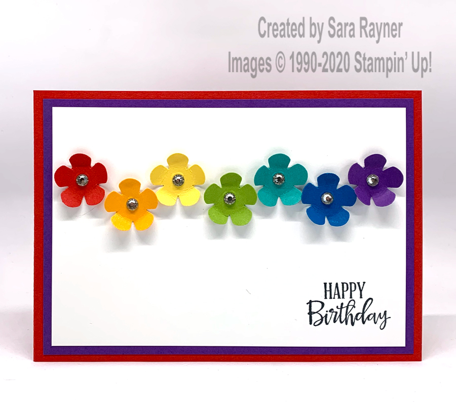 Small Bloom rainbow card