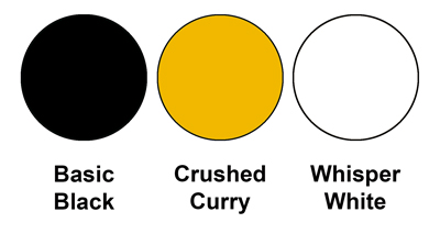 Colour combo mixing Basic Black, Crushed Curry and Whisper White.