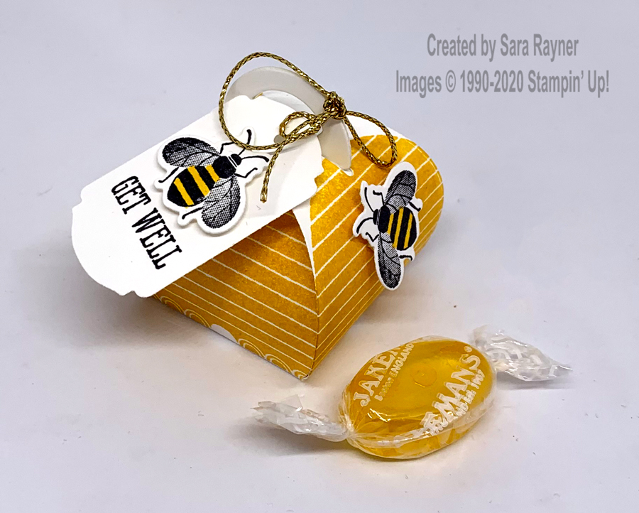 Honey Bee lozenge box - Sara's crafting and stamping studio