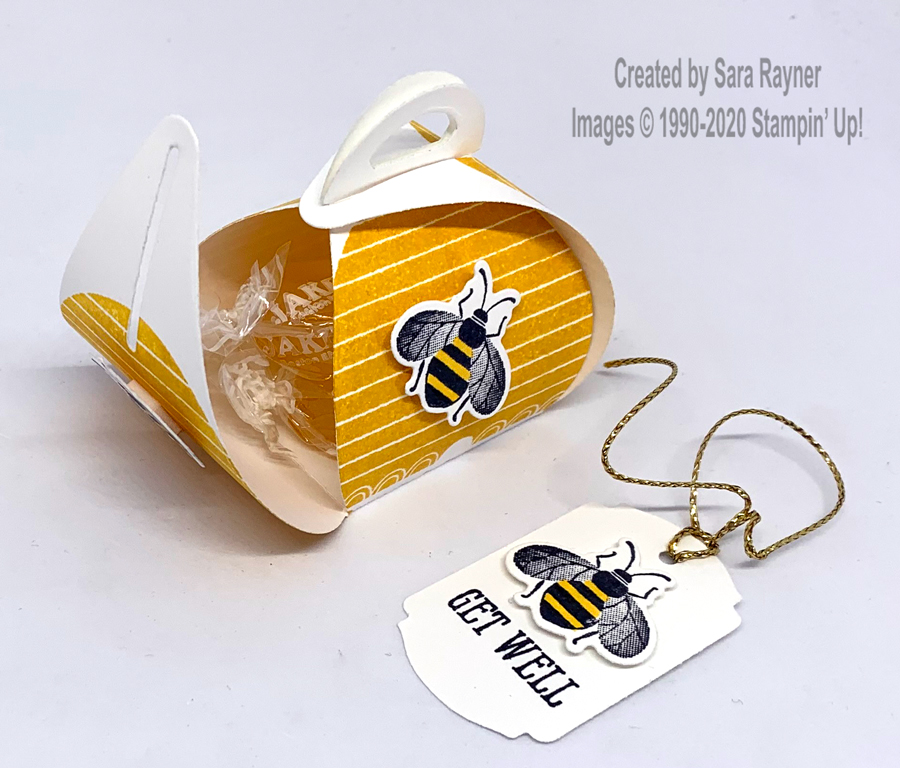 Honey Bee lozenge box - Sara's crafting and stamping studio