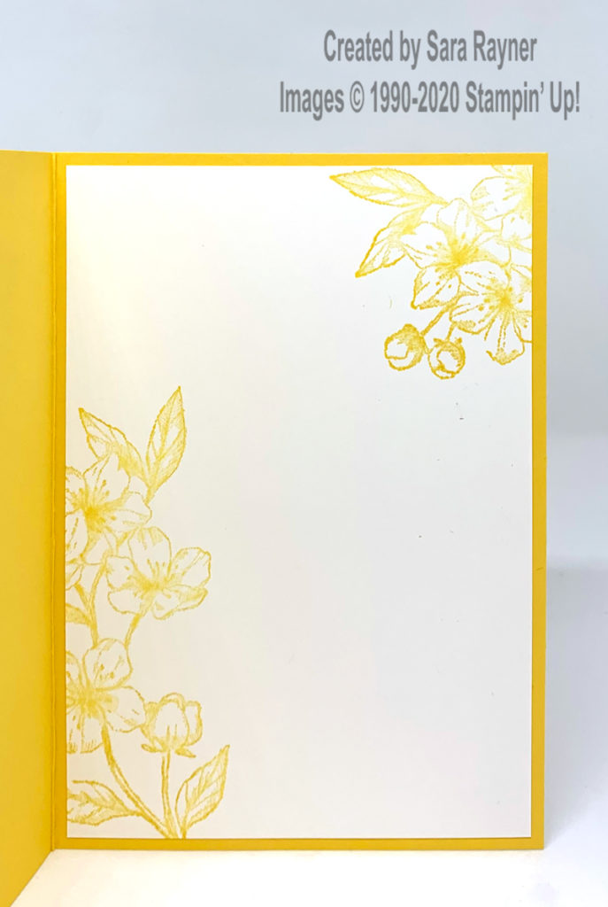 Inner daffodil floating frame card inside