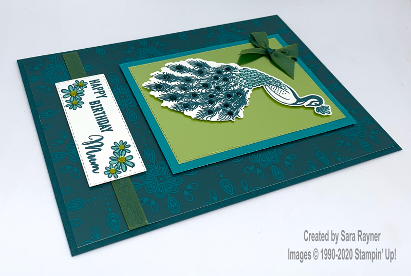 Royal Peacock birthday card