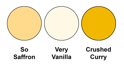 Colour combo mixing So Saffron, Very Vanilla and Crushed Curry.