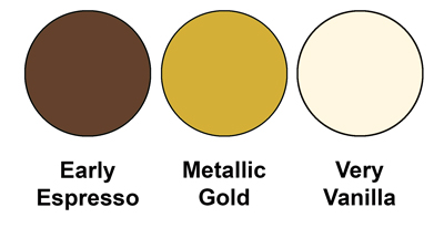 Colour combo mixing Early Espresso, Metallic Gold and Very Vanilla.