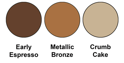 Colour combo mixing Early Espresso, Metallic Bronze and Crumb Cake.