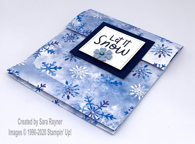 Navy snowflake Christmas pouch