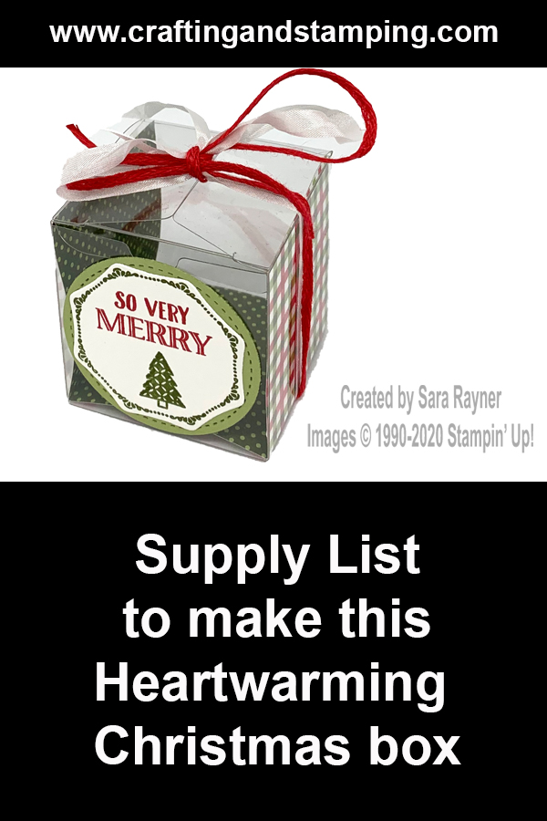 heartwarming Christmas box supply list