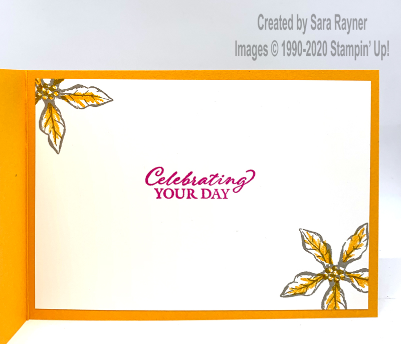 Poinsettia Anniversary Card insert