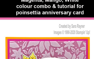 Tutorial for poinsettia anniversary card