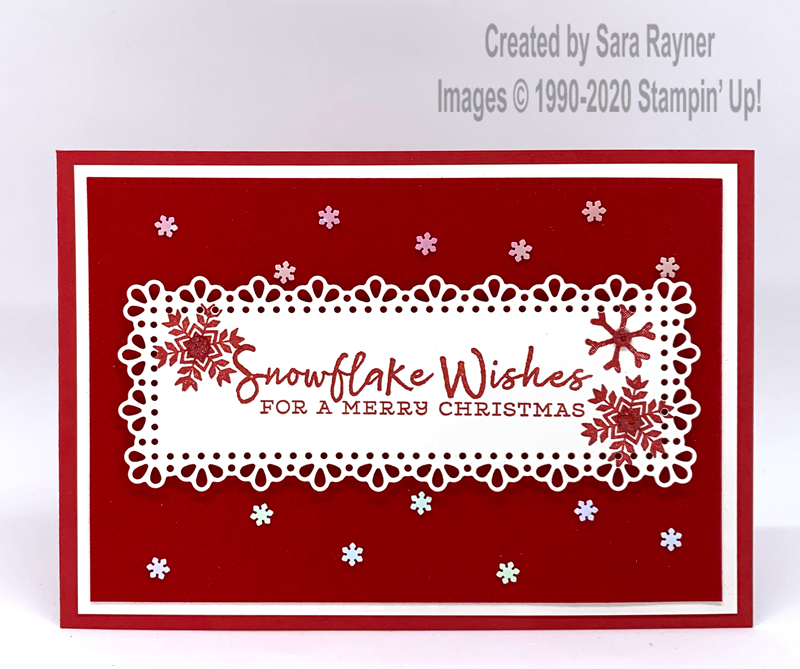 Red velvet snowflake card