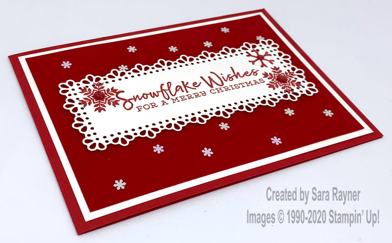 Red velvet snowflake card