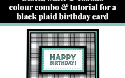 Tutorial for black plaid birthday card