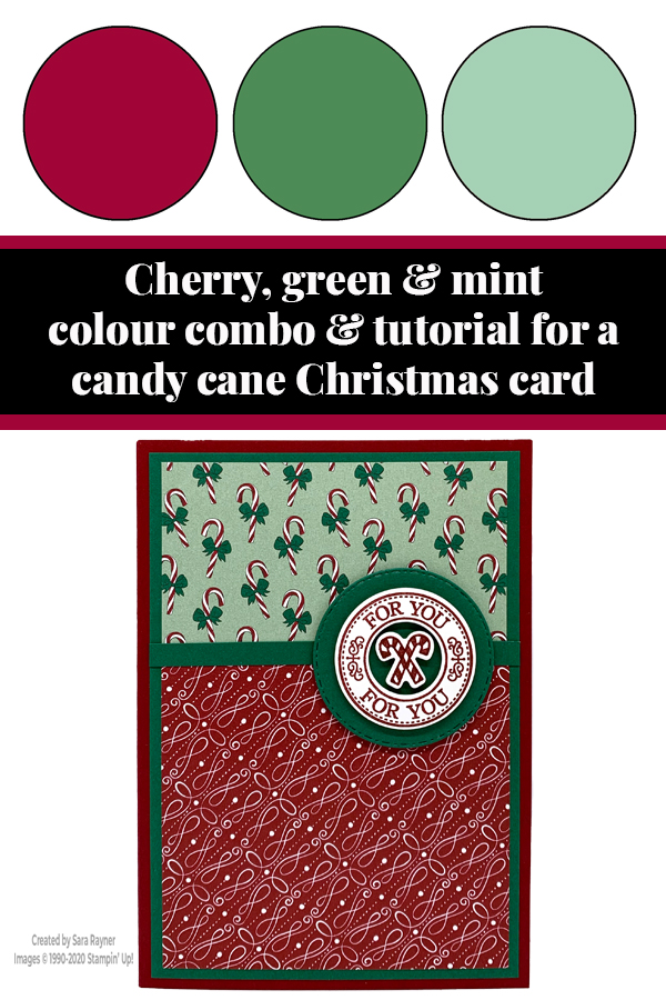 Candy cane Christmas card tutorial