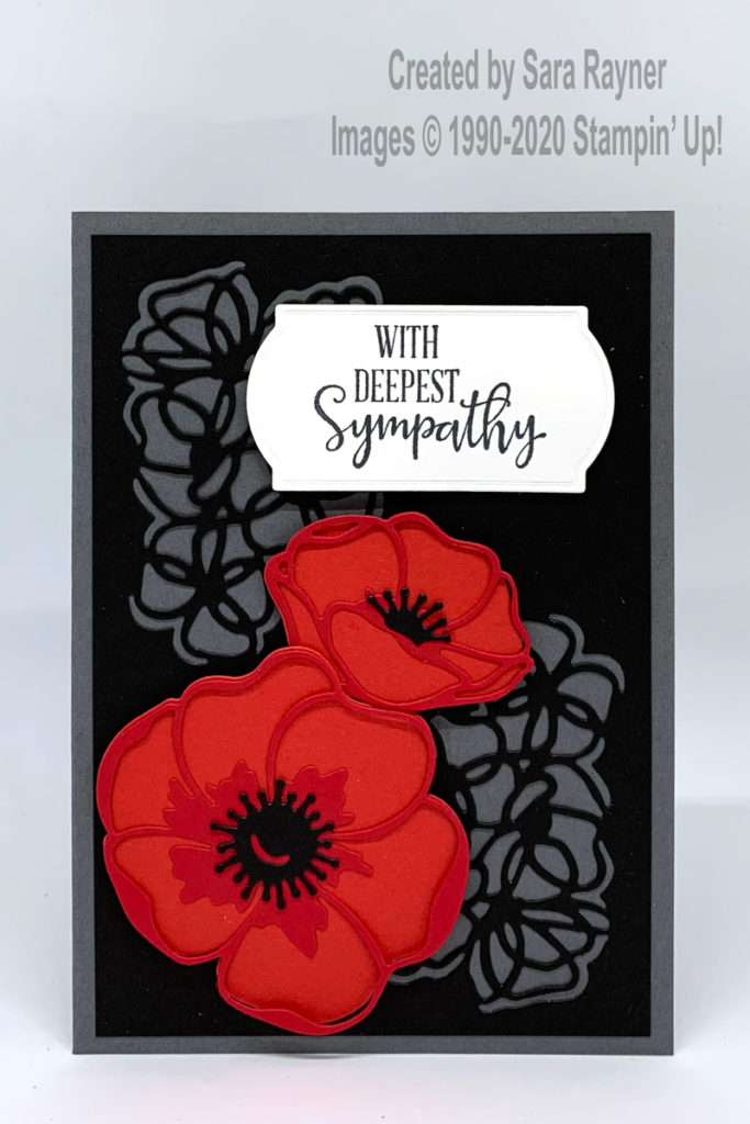 Poppy sympathy card