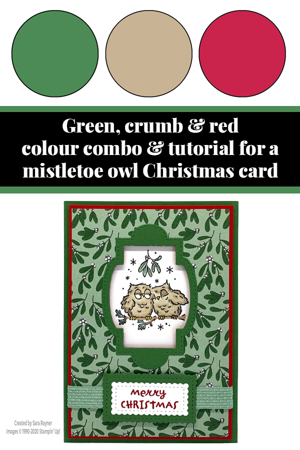 Mistletoe owl Christmas card tutorial