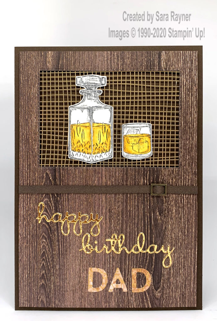 Whiskey grid masculine card
