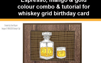 Tutorial for whiskey grid birthday card